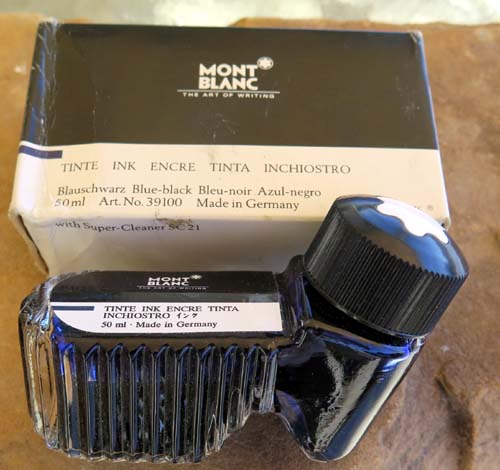 NEW OLD STOCK MB INK IN CLASSIC LONG, FLAT BOTTLE